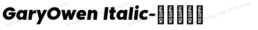 GaryOwen Italic字体转换
